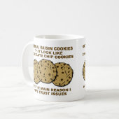 Grappige mok met cookie wantrouwensproblemen (Voorkant links)