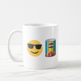 Grappige mok met 'Cool Beans', leuk emoji-humor ca