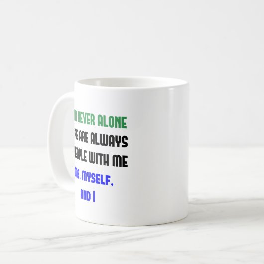 Grappige mok met gezegde (Voorkant links)