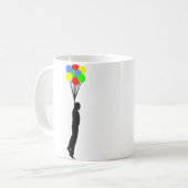 Grappige mok met hangende ballon (Voorkant links)