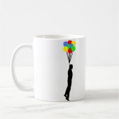 Grappige mok met hangende ballon (Links)
