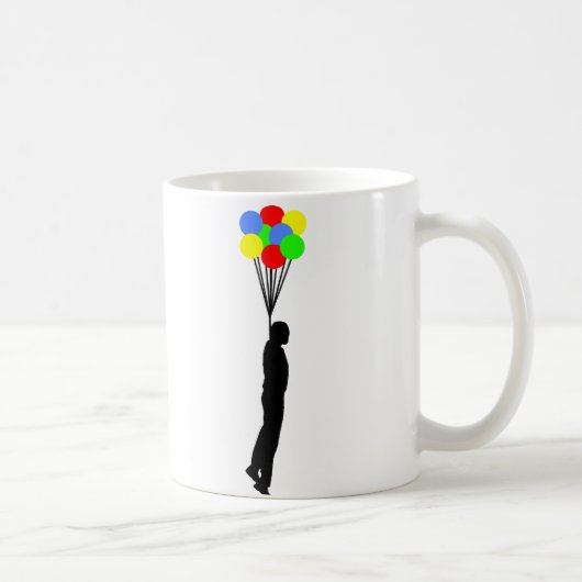 Grappige mok met hangende ballon (Rechts)