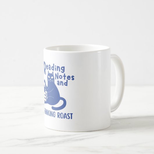 Grappige mok met 'Lezen en koffie drinken' (Voorkant rechts)