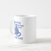 Grappige mok met 'Lezen en koffie drinken' (Voorkant links)