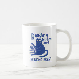 Grappige mok met 'Lezen en koffie drinken'