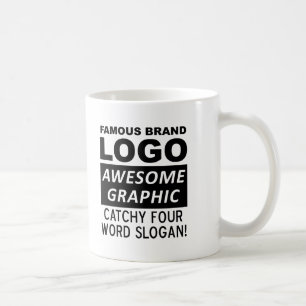 Grappige mok met logo slogan