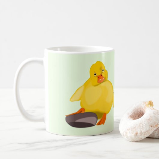 Grappige mok met Schattigee Yellow Duck (Met donut)