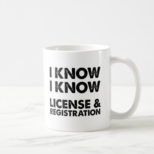 Grappige mok met tekst over rijbewijs en registrat (Rechts)