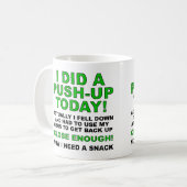 Grappige Mok of Reis Mok voor A Push-Up (Voorkant links)