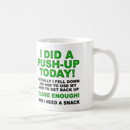 Grappige Mok of Reis Mok voor A Push-Up (Rechts)
