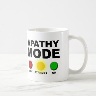 Grappige mok of reismok beker Apathie Modus