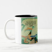 grappige  mok van 1950 voor kunstkoffie (Links)