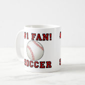 Grappige Mok van de Ventilator van het voetbal de (Voorkant links)