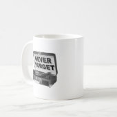 Grappige mok van Never Forget Records (Voorkant links)