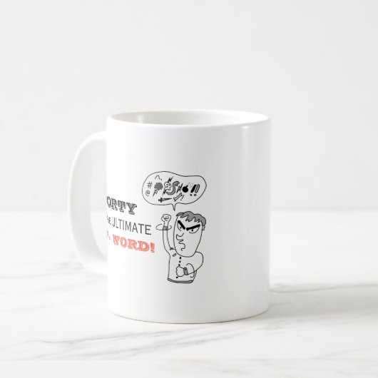 Grappige mok voor 40ste verjaardag VEERTIG Het ult (Voorkant links)