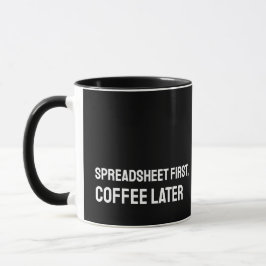 Grappige mok voor accountant spreadsheet