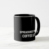 Grappige mok voor accountant spreadsheet (Voorkant rechts)