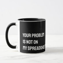 Grappige mok voor accountant spreadsheet