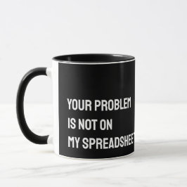 Grappige mok voor accountant spreadsheet
