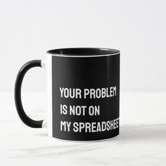Grappige mok voor accountant spreadsheet (Links)