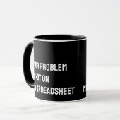 Grappige mok voor accountant spreadsheet (Voorkant links)