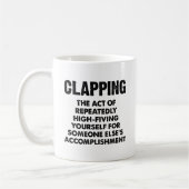 Grappige mok voor applaus (Links)