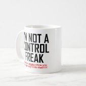 Grappige Mok voor Controle Freaks (Voorkant links)