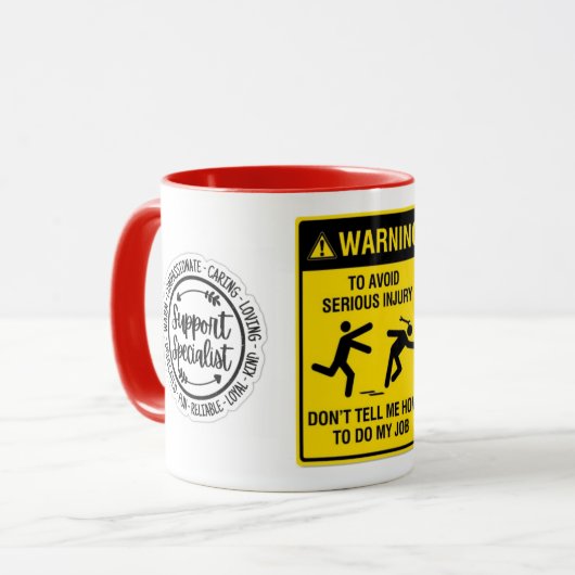 Grappige mok voor de application specialist (Voorkant links)