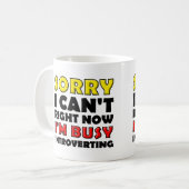 Grappige mok voor introverte mensen of reisbeker (Voorkant links)