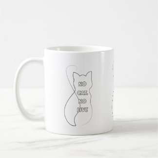Grappige Mok Voor Kattenliefhebbers 'Geen Kat Geen