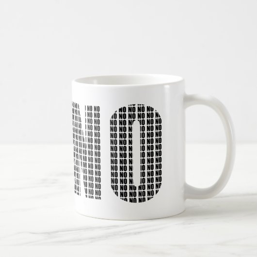 Grappige mok voor koffie en thee Nee Nee (Rechts)
