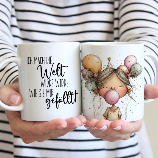 Grappige mok voor meisjes in het Duits