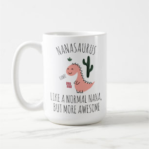 Grappige mok voor oma, Nanasaurus oma cadeau,