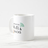 Grappige Mok voor Remote Werk Wi-Fi en Hapjes Cita (Voorkant links)