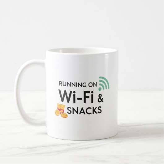 Grappige Mok voor Remote Werk Wi-Fi en Hapjes Cita (Links)