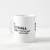 Grappige mok voor voetbalmoeder (Voorkant links)