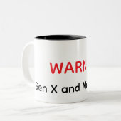 Grappige mok voor vrouwen in de overgang Gen X (Voorkant links)
