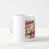 Grappige  Mok voor Vrouwen - Retro Coffee Quote (Voorkant links)
