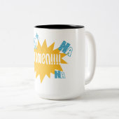 Grappige mok, vrouwen hahaha tweekleurige koffiemok (Voorkant rechts)