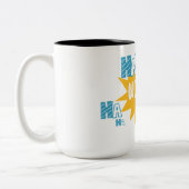 Grappige mok, vrouwen hahaha tweekleurige koffiemok (Links)