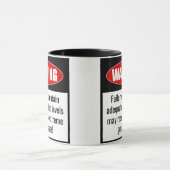 Grappige mok: Waarschuwing! Behoud het niveau van  Mok (Midden)