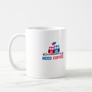 Grappige mokken Het uilenpaar heeft koffie nodig