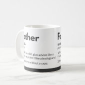 Grappige mokken voor vaders Witte typografie quote (Voorkant links)