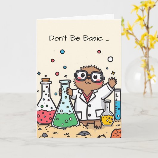 Grappige Mole Day Kaart niet basic zijn Avogadrota (Gele Bloem)