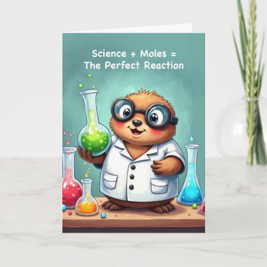 Grappige Mole Day wetenschap met perfecte reactie Kaart (Voorkant)
