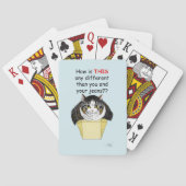 Grappige Mollige Lapjeskat Doos Pokerkaarten (Achterkant)