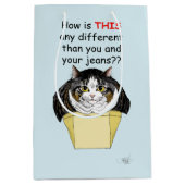 Grappige Mollige Tabby Kat Doos Medium Cadeauzakje (Voorkant)