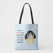Grappige Mollige Tabbykat Doos Tote Bag (Voorkant)