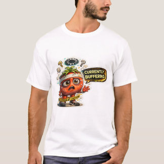 Grappige 'Momenteel bufferen' T-shirt | Retro sarc