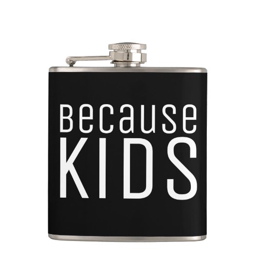 Grappige Moms Vader Leven Quote Over Kinderen Heupfles (Voorkant)